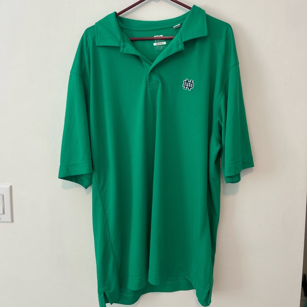 Cutter & Buck Green Notre Dame Polo Shirt